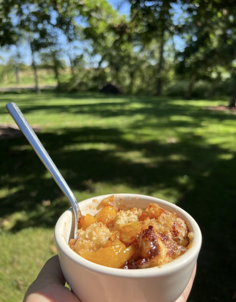 Fresh peach cobbler